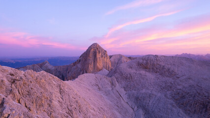 sunrise in the mountains
