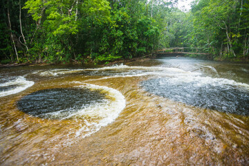 View of some pools at Mutum Watefall (Cachoeira do Mutum)  - Presidente Figueiredo, Amazonas, Brazil