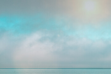Fototapeta na wymiar temps brumeux sur le lac Léman