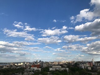 clouds over the city