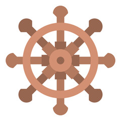 Obraz premium boat steering wheel