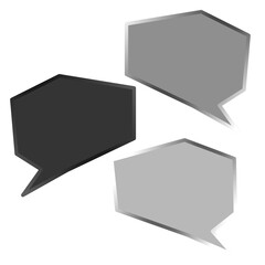  set of chat box with monochrome colors