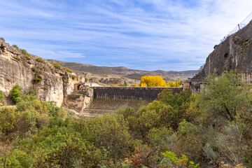 first colors of autumn in the area of Madrid known as the olive pontoon