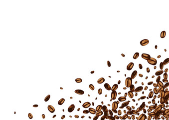 Black Pile Abstract Vector White Background.