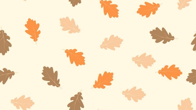 simple video animation autumn leaves