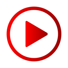 red video play button icon transparent png