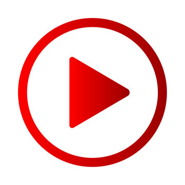  red video play button icon transparent png