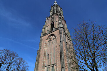 Fototapeta na wymiar Church tower of Amersfoort, Holland