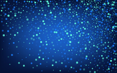 Blue Rhombus Falling Blue Vector Background.