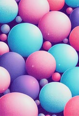 Fototapeta na wymiar Soft Pop Pastel Christmas balls, created with Artificial Intelligence, AI