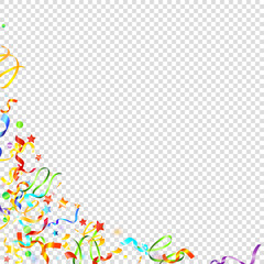 ribbon serpentine tinsel red spiral color curly