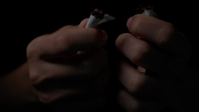 oman stop smoke, refuse and break take cigarette. wold tobacco day and quit smoke. Lung Cancer, Respiratory, emphysema ,cardiovascular disease, Pulmonary disease, pneumonia, narcotic, nicotine effect.