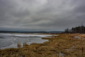 clouds over the river