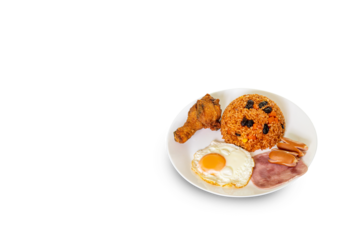 American style breakfast set, fried rice