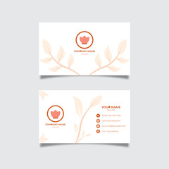nature and beauty business card template design