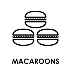 Macaroons icon. Premium style design from coffe shop collection. For web design, apps, software, printing usage. Vector illustration isolated on a white background