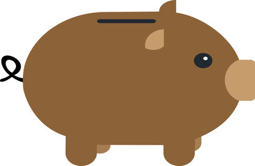 pig bank clip art vector illustration
