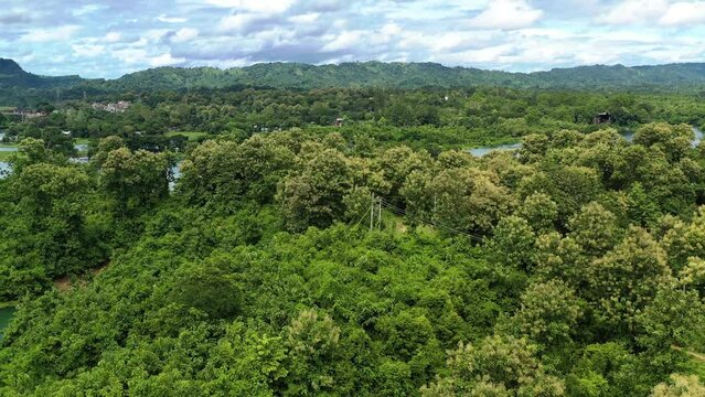 Beautiful aerial view of Rangamati, bangladesh. Kaptai lake.