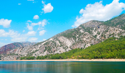 lake in the mountains, Turkey lake, against the background of the mountains 