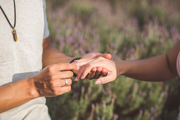 surprise wedding proposal with engagement ring