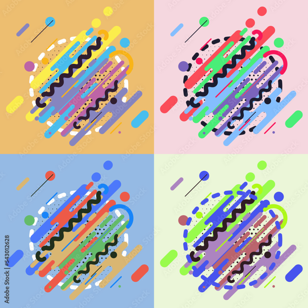 Poster vector abstract background pattern with geometric dynamic shapes
