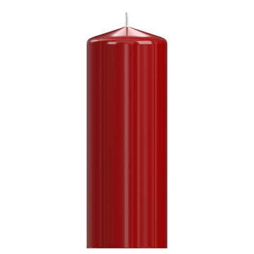 3d Rendering Illustration Of A Tall Red Pillar Candle