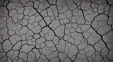Cracks in a concrete ground