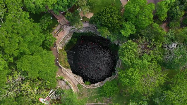 Cenotes in Mexico. Valladolid. Cenotes Dzitnup is a complex of underground cenotes only 40 minutes away from Valladolid.
