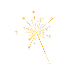 Bengal or indian light sparkler, Bright sparks , Bengal fire firework isolated . Salute element for celebration of holidays and parties, weddings and birthdays. Fireworks icon png