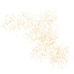 The  of golden sand on a transparent background. PNG illustration