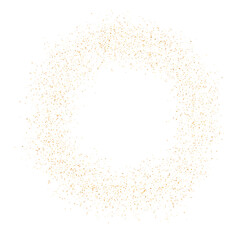 The texture of golden sand on a transparent background. PNG