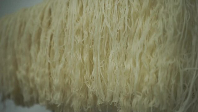 making rice noodles.
grain supply and preparation process