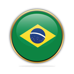 Button Flag Design Template Brazil