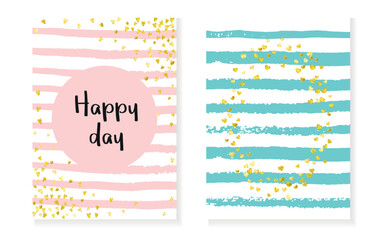 Naklejka premium Modern Border. Stripe Fashion Invite. Turquoise