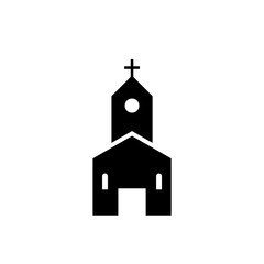 Church building icon isolated on white background. Christian Church.