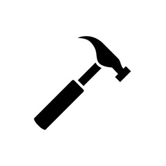Hammer Icon template black color editable.