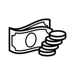 money icon in trendy flat design