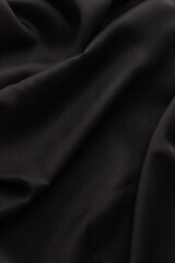 Drapery sensual black silk background