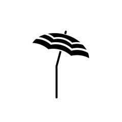  Umbrella beach accessory sign. isolated contour symbol black illustration
