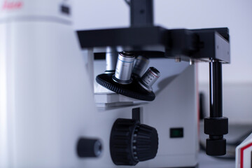 fluorescence microscope at the cell culture laboratory