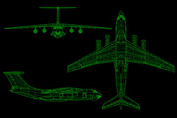 Avión de transporte cuatrimotor il-76