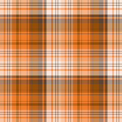 Seamless pattern in simple light and dark orange and brown colors for plaid, fabric, textile, clothes, tablecloth and other things. Vector image.