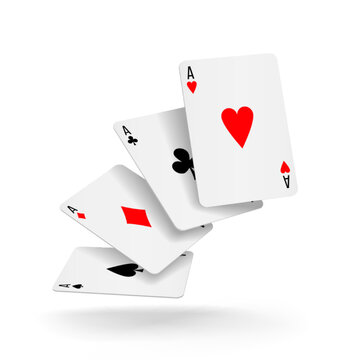 Set of four aces deck of cards