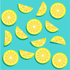 seamless pattern with lemon slices, citrus, lime, fresh, vector, fruit, organic, juice, texture, sweet, vitamin, grapefruit, health