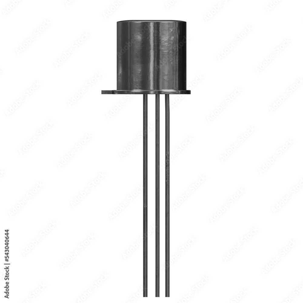 Poster 3d rendering illustration of a transistor in a to package
