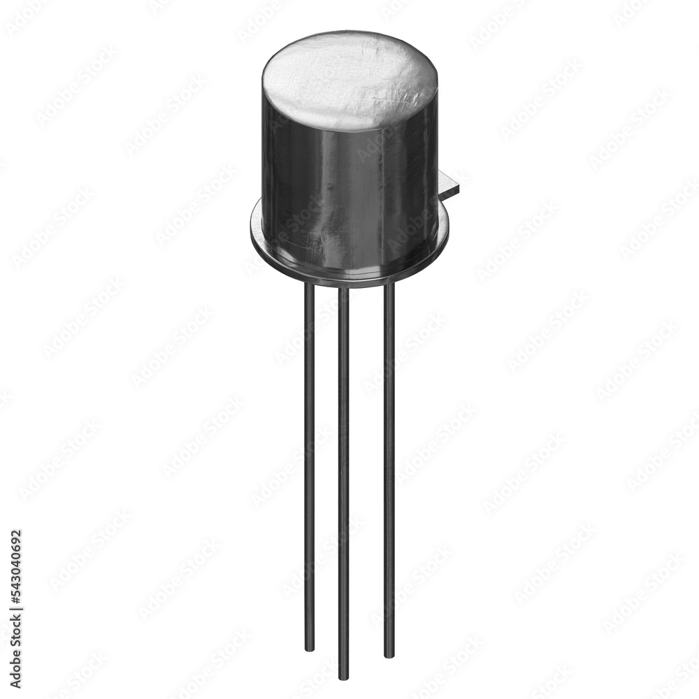 Aufkleber 3d rendering illustration of a transistor in a to package