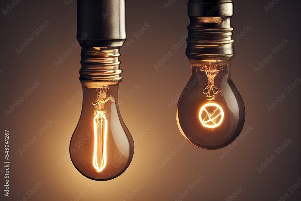 Aufkleber a light bulb with a pen inside of it and a light bulb with a pen inside of it. generative ai