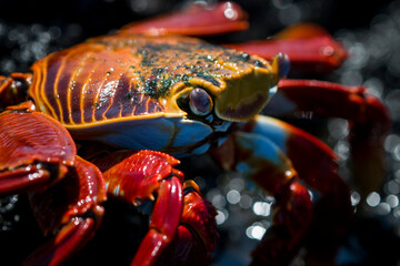 portrait of a Sally Lightfoot crab, Galapagos