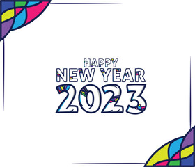 2023 Background design in hand drawn style