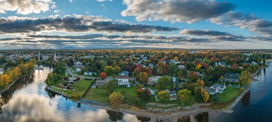 Foto auf Acrylglas Aerial panorama of Plattsburgh in the northern part of New York State © steheap